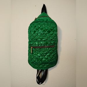 Charming Charlie Green Quilted Backpack